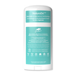 Étiquette arrière du déodorant antisudorifique sans aluminium Green Beaver parfum Glacial Clean