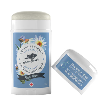 Déodorant antisudorifique sans aluminium Green Beaver parfum Fresh Verve sans capuchon