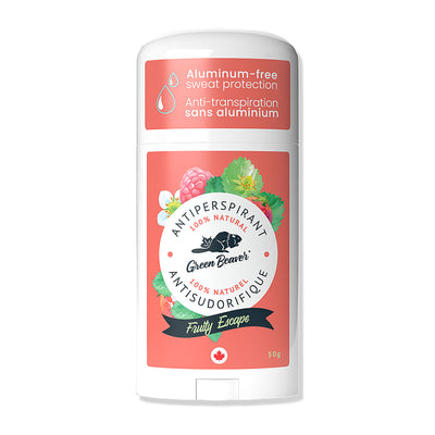 Déodorant antisudorifique sans aluminium Green Beaver parfum Fruity Escape vue de face