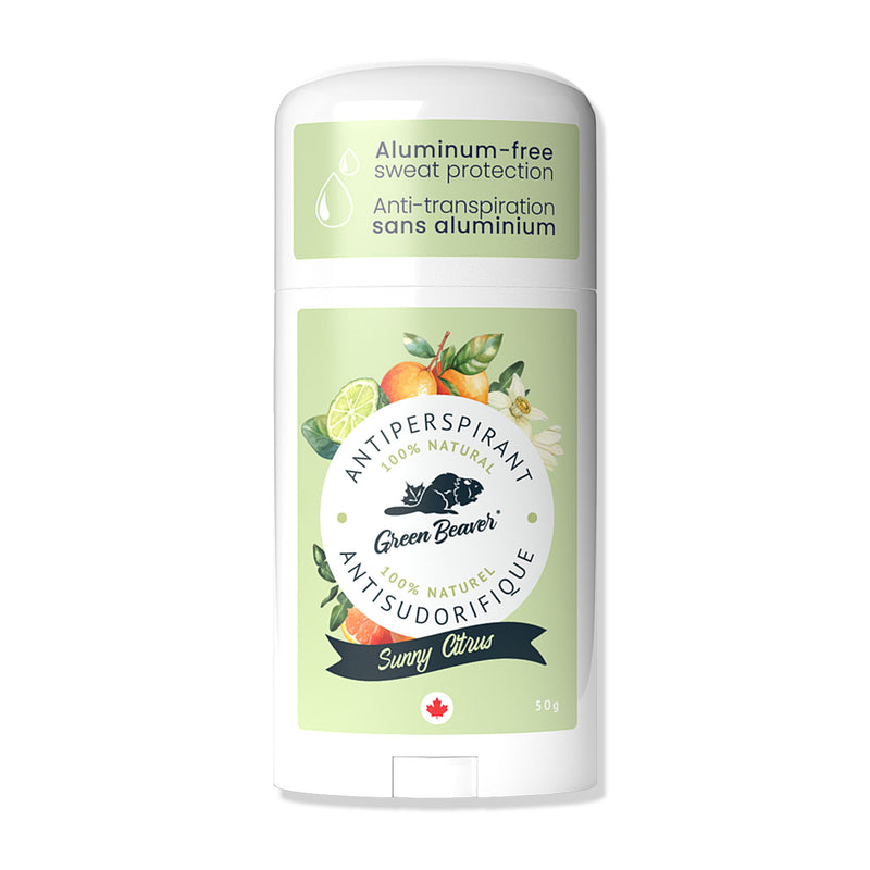 Déodorant antisudorifique sans aluminium Green Beaver parfum Sunny Citrus vue de face